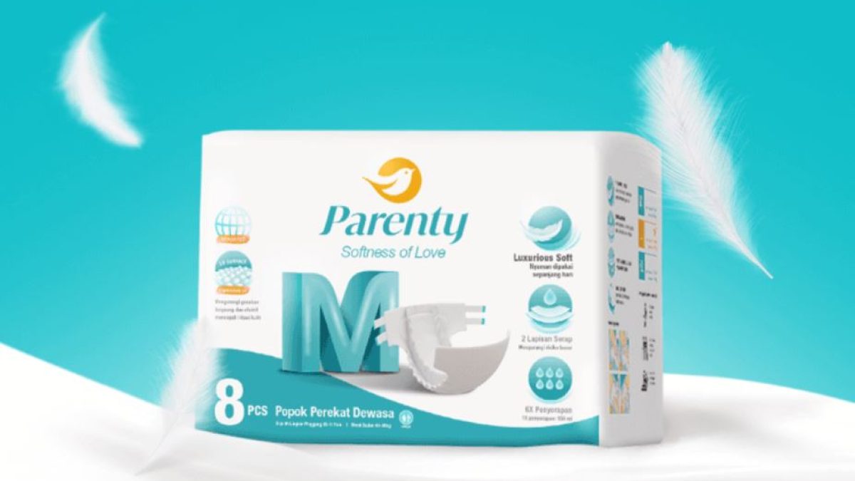 Parenty Popok Dewasa Perekat, Cegah Bocor dan Ekstra Serap